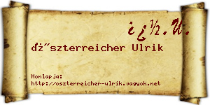 Öszterreicher Ulrik névjegykártya